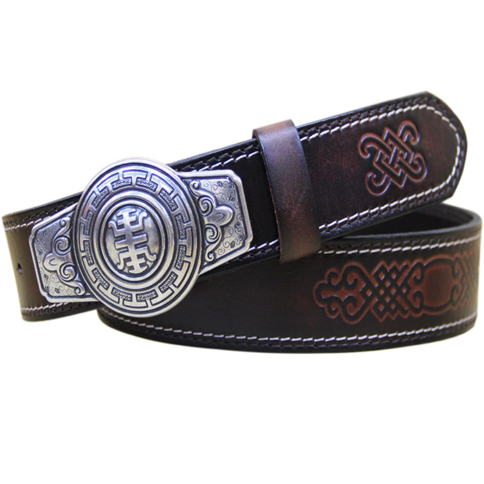 Cintura western, cintura da cowgirl da cowboy larga 38mm Cinture in vera pelle, cinture country per uomo donna con fibbia goffrata vintage per pantaloni jeans
