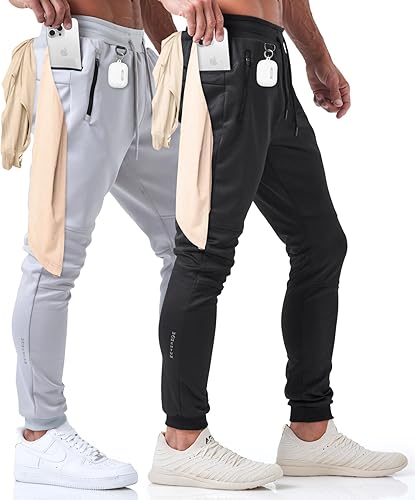 Born Tough Pantalones de Entrenamiento Ajustados para Hombre, Pantalones Deporti