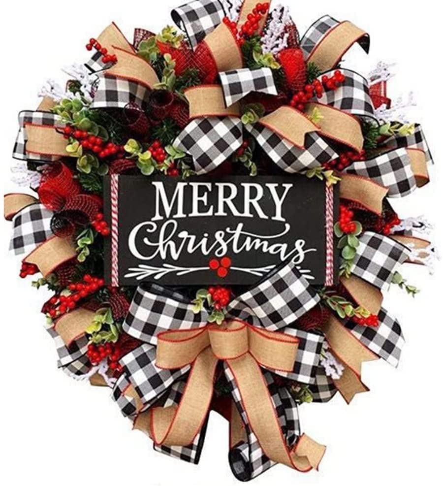 Amerikanischer Weihnachtskranz 6 Künstlicher Weihnachtskranz for Türdekorationen, kreative...