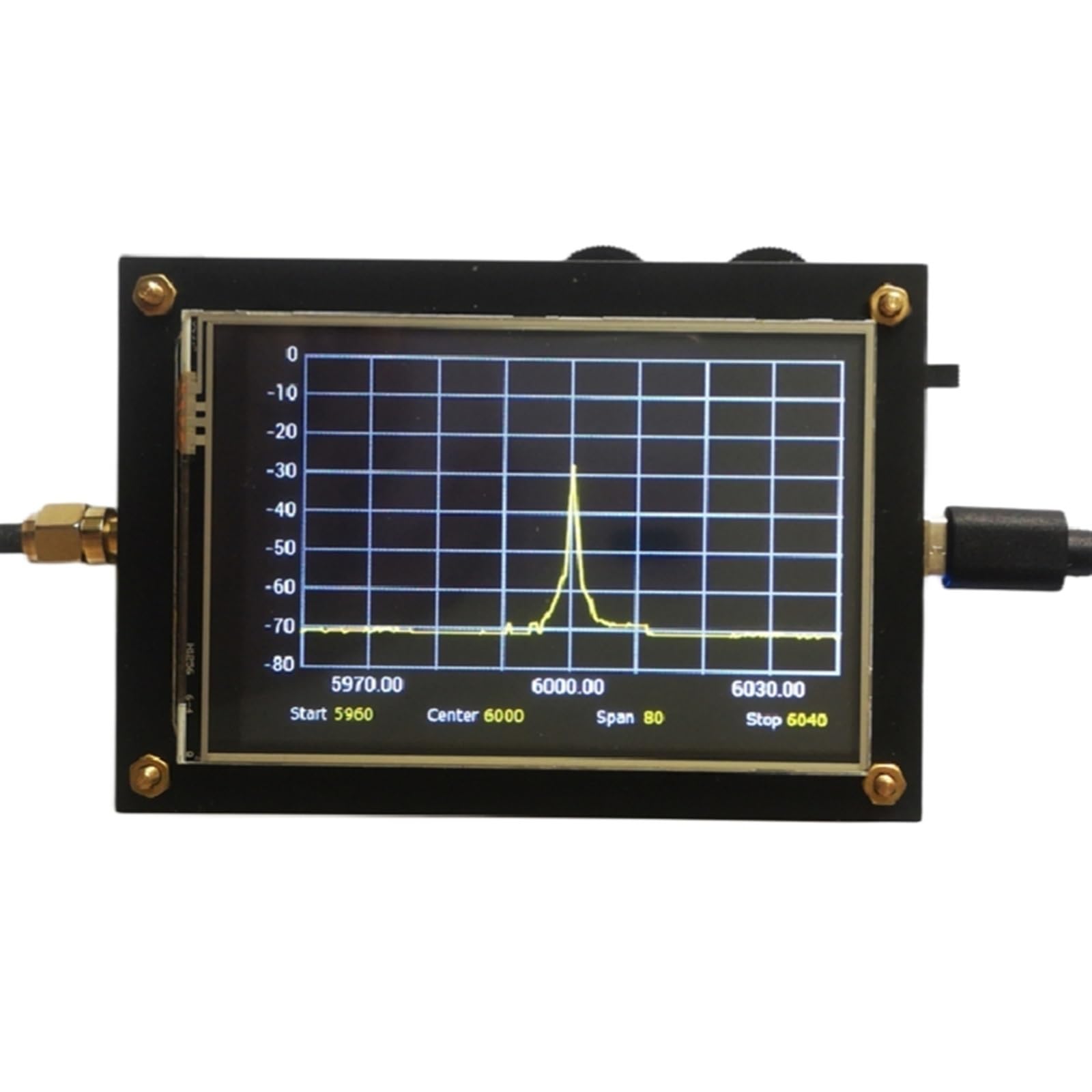 Analizator Widma 6G 4-calowy Ekran Dotykowy 40M ~ 6000M Tester Sygnału Bardzo Szeroki Zakres CzęStotliwośCi