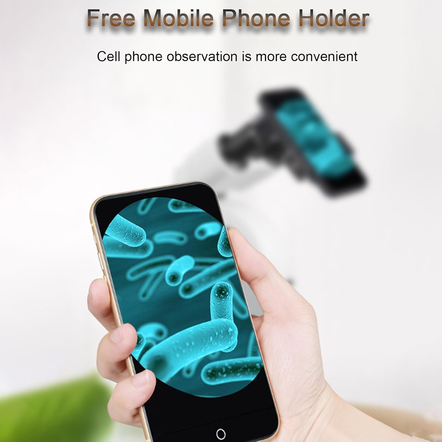 Binocular Biological Microscope, Dual LED Illumination, HD Optical Microscope with 10 Specimens for Educational Student Adults Science Experiment, with Carrying Case,70000X