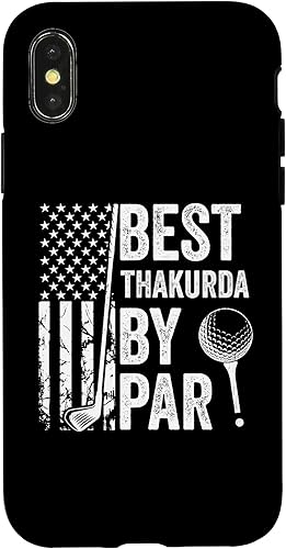 iPhone XXS Best Thakurda By Par USA Flag Golf Father's Day Golfing Dad Case