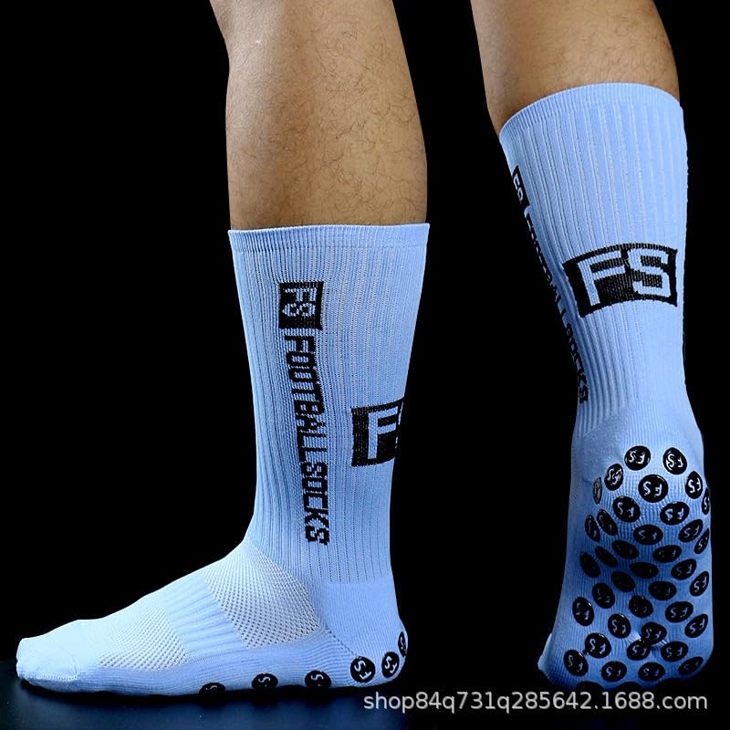 Image of Anti-Slip Sports Socks with Rubber Grip - High-Tech Breathable Cricket, Football, Yoga Socks for Men & Women | Athletic Socks for Gym, Running