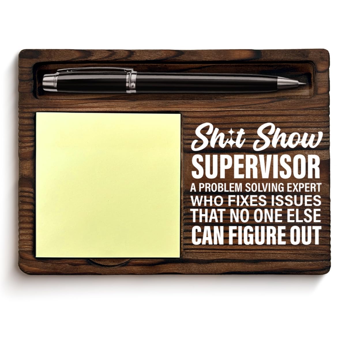 Funny Boss Gifts for Women Men, Best Thank You Gifts for Boss Leader Manager Supervisor Sticky Note Holder Office Decor