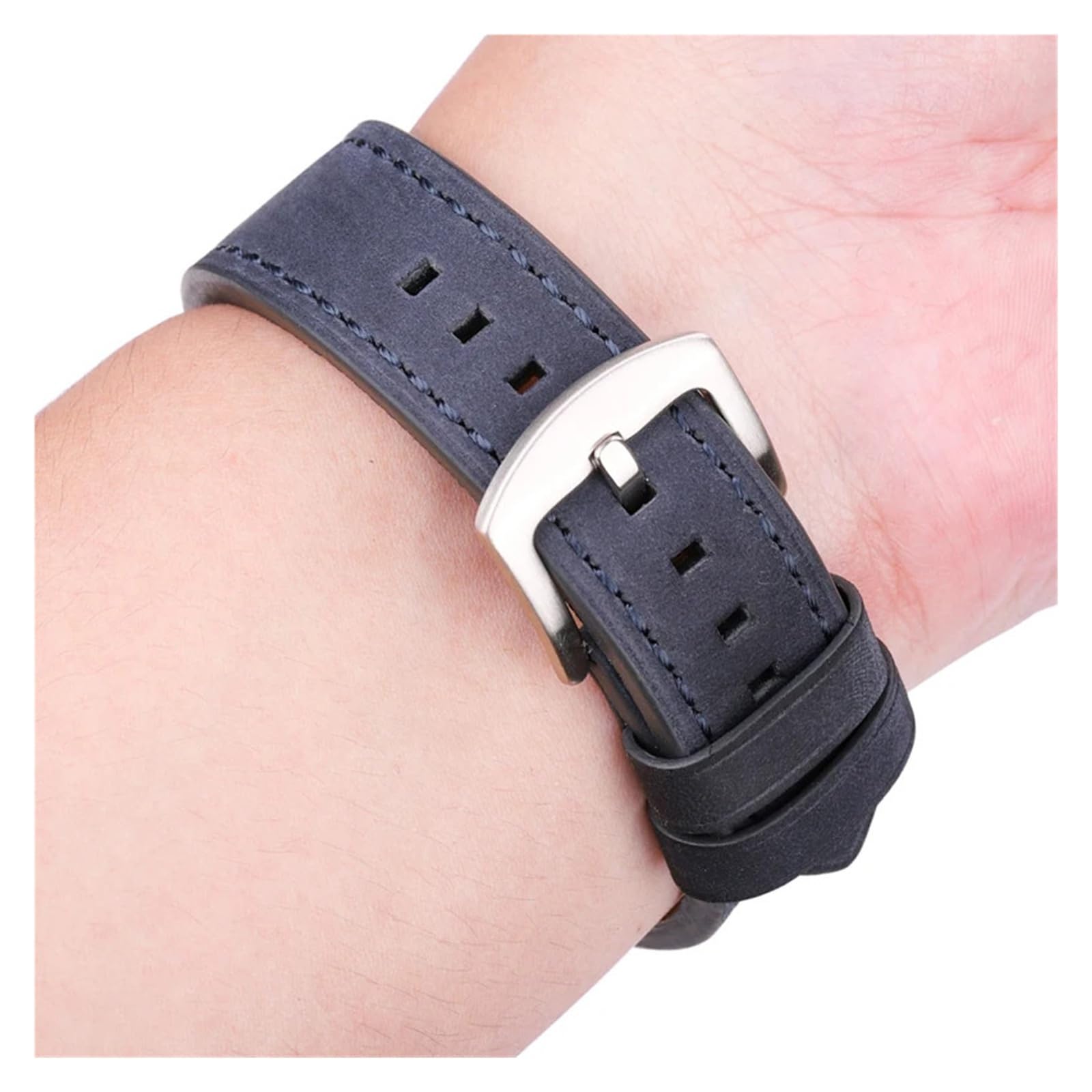 yingyingjia Bracelet de montre en cuir véritable, bracelet de montre en cuir de vache