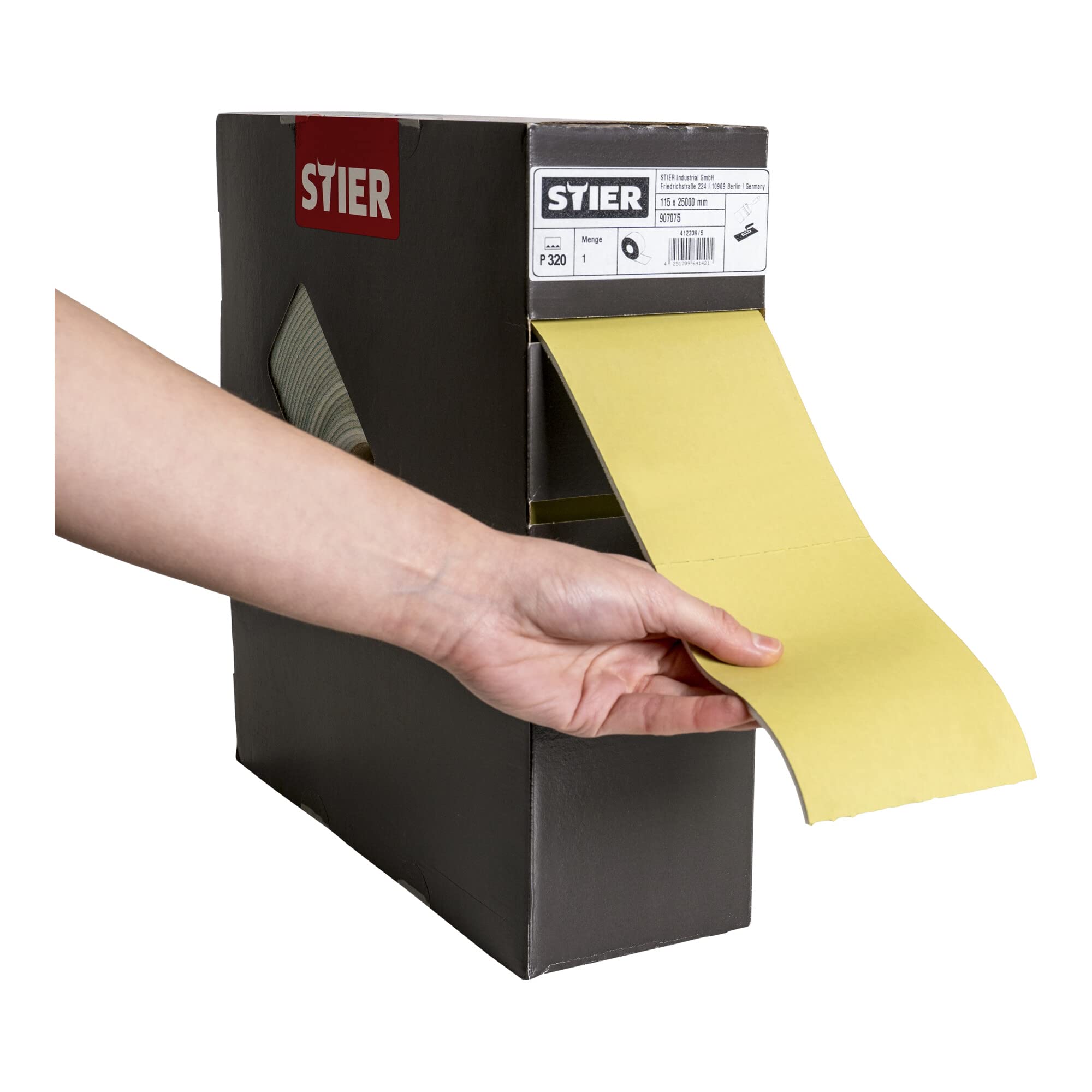 STIER Schleifpapier Auf Schaumunterlage P320