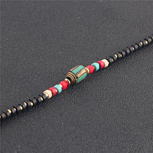Image of kelistom Bohemian Ankle Bracelets for Women Handmade Natural Stone Beaded Chain Anklet