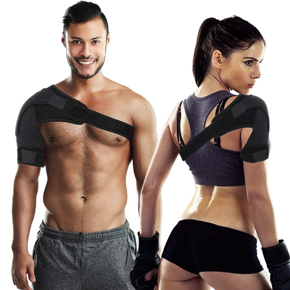 Shoulder Support Brace, Light Adjustable Athletic Sports Compression Sleeve and Breathable Recovery Shoulder Support for Gym Sports Care, Joint Dislocation, Sprains