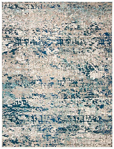 Safavieh Madison Collection Area Rug - 8' X 10', Grey & Blue, Modern Abstract Design, Non-Shedding & Easy Care, Ideal For High Traffic Areas In Living Room, Bedroom (Mad460K) #TOP2