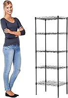 Vista 16 de Estantes de almacenamiento de 6 niveles con ruedas, estantería de metal resistente, capacidad de 2100 libras, estantería de garaje, estantes