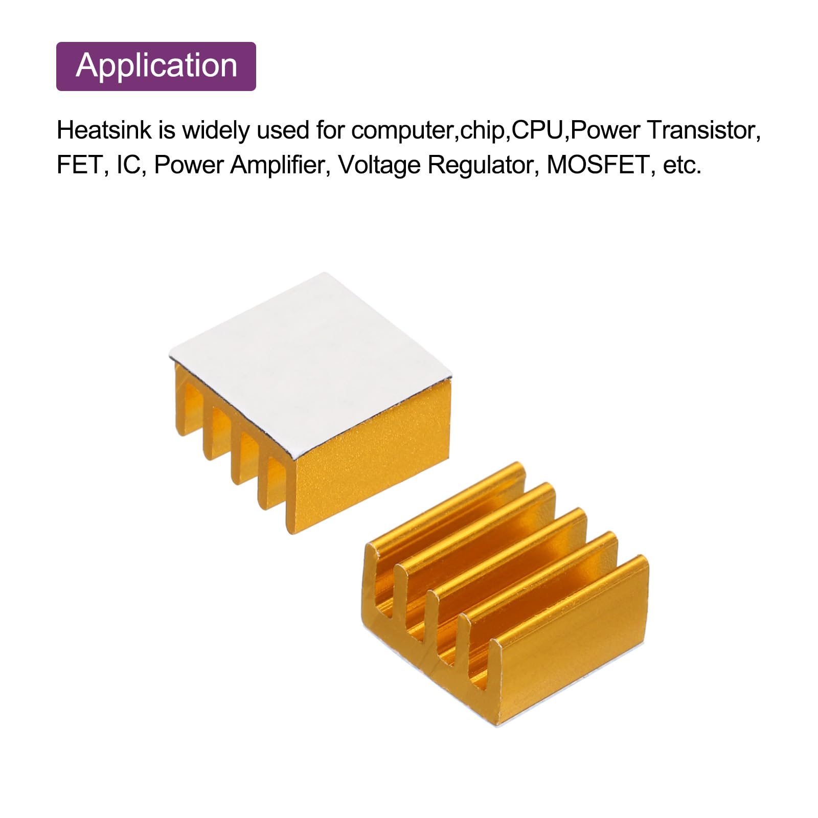 20 Dissipatori In Alluminio Zaffiro 9x9x5 Mm | Raffreddamento Per Chip CPU, FET E Transistor | Kit Con Adesivo Termico Blu