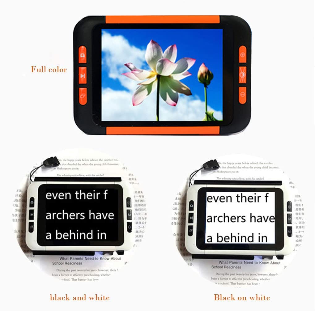 Lupa digital de video portátil de mano ayuda de lectura electrónica, ayuda visual con múltiples modos de color, lupa de 3.5 pulgadas