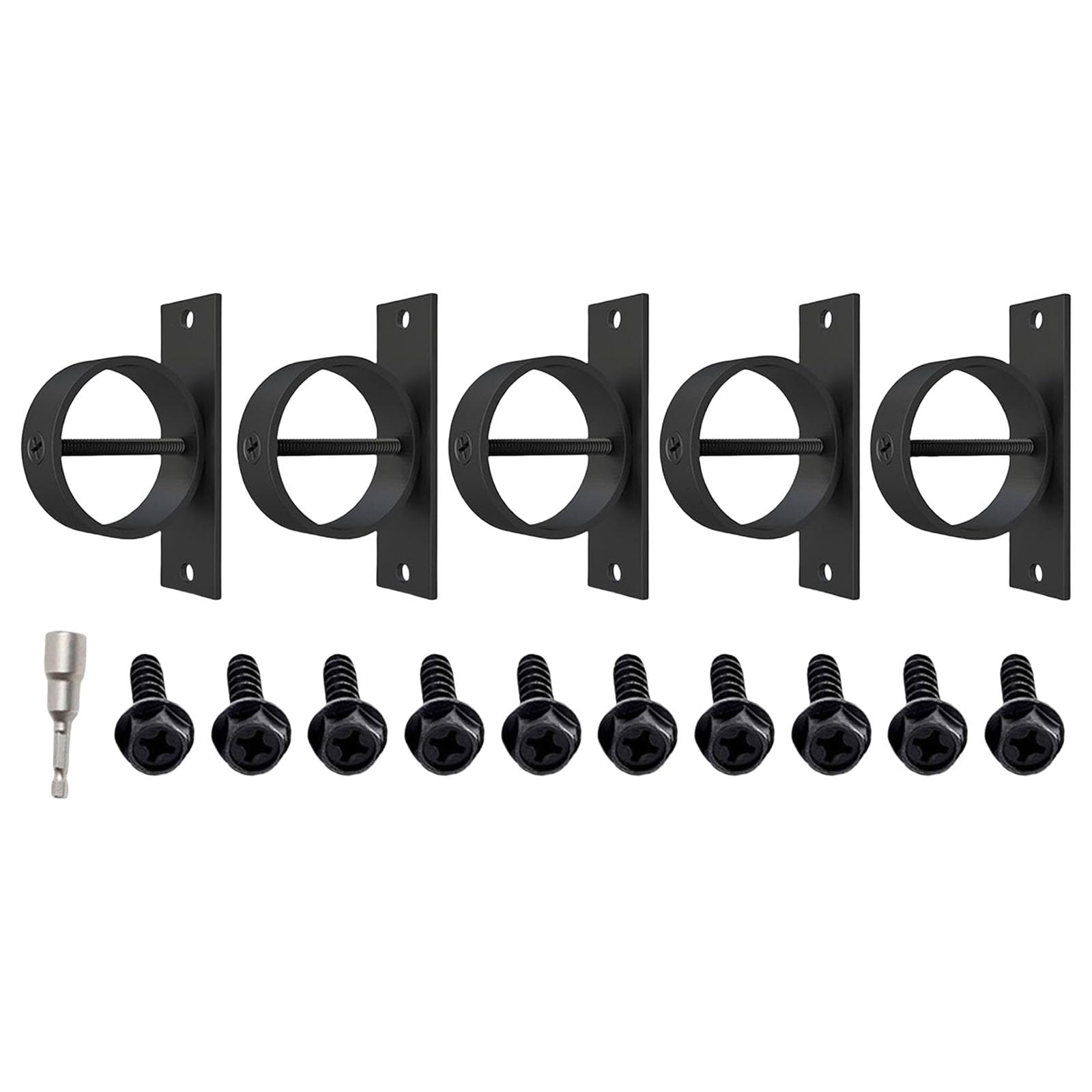 Buxuaaaa 5Pcs Rope Holder with Crosses Screw Securing Rope Rings Brackets Stainless Steel Brackets Ropes Clamps End Snapping