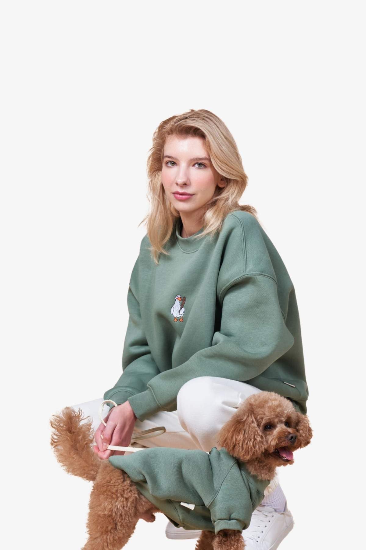 Duckdash köpek sweatshirtü, 0-38 kg, 6XL; sahip kombini seçeneği