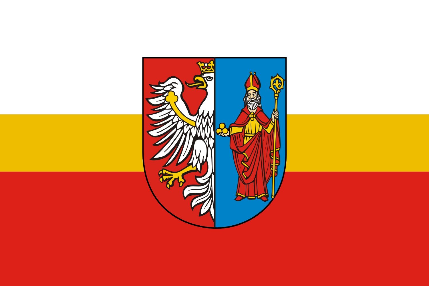 Drapeau large POL powiat chrzanowski grand pavillon polonais résistant