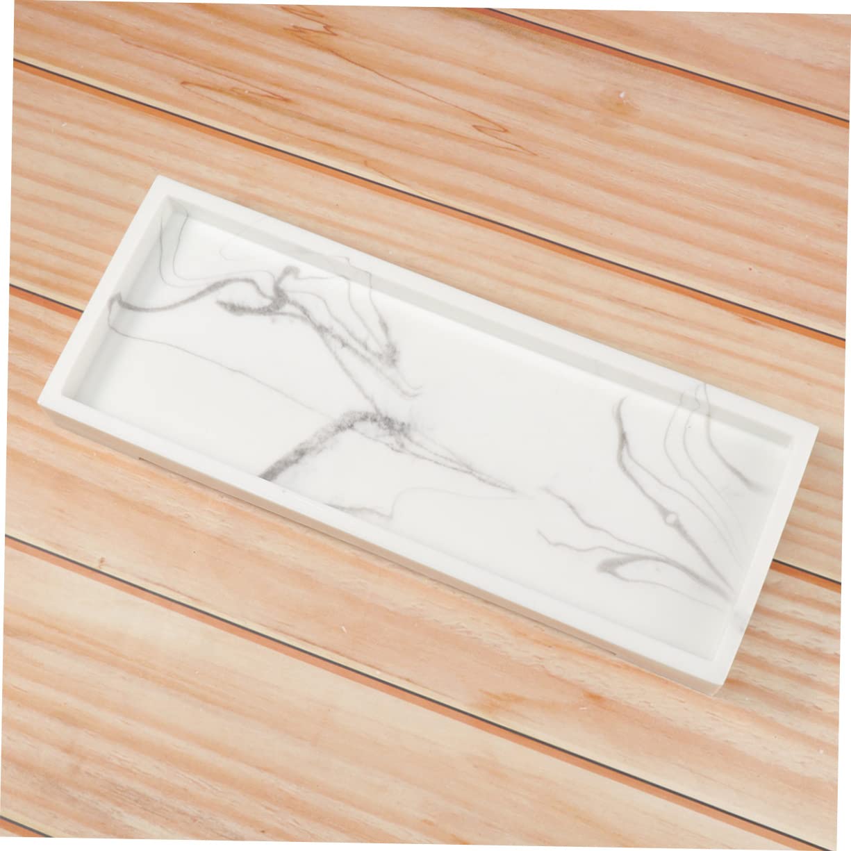 CHILDWEET Bandeja De Mármol para Baño Bandeja De Almacenamiento para Tanque De Inodoro para Hogar y Hotel Contenedor para Cepillos De Dientes