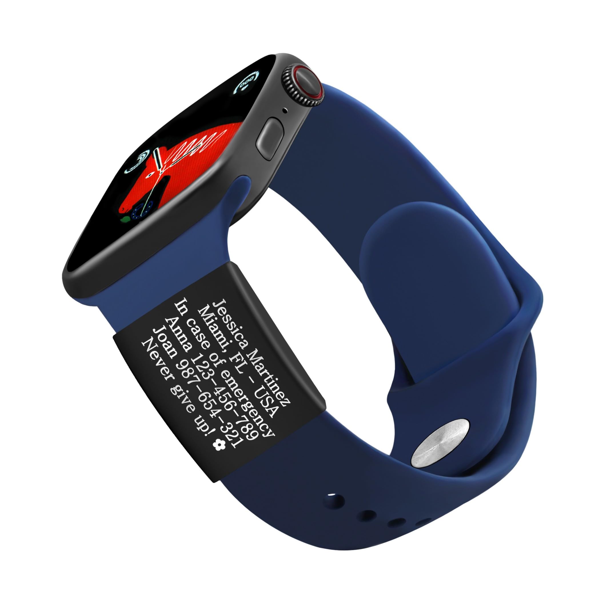 Zircobic Detachable Medical Warning Strap Label, Suitable for Both Men and Women, Customizable Lightweight Stainless Steel Medical ID Accessory, Ideal for Running and Fitness Activities
