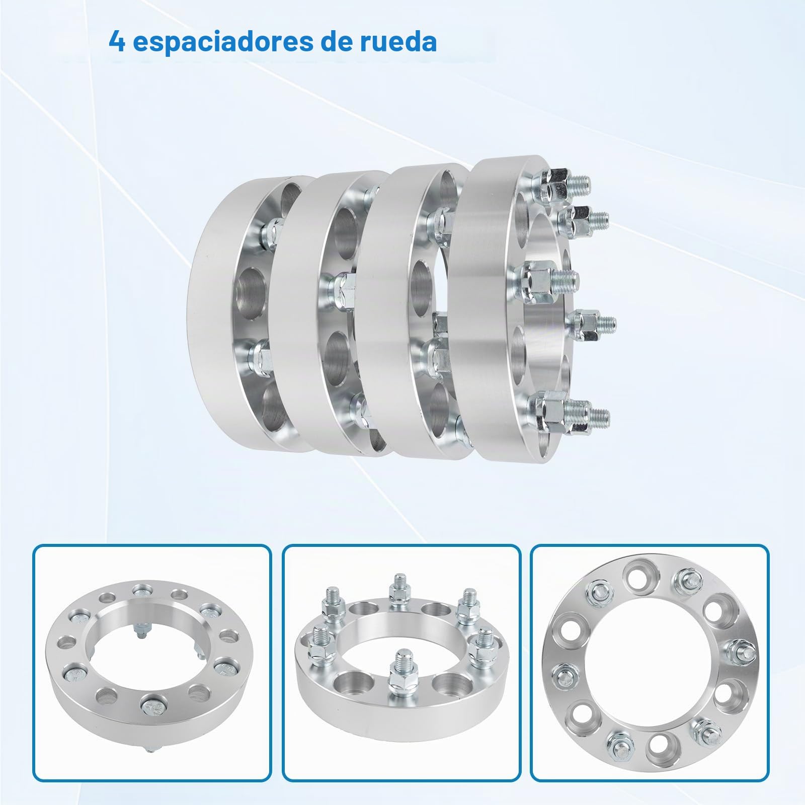 Separadores de rueda, grosor de 30 mm, orificio central de 108 mm, 6 pernos, compatible con F-0rd Ranger T-0-yota Hilux todos los años de construcción Landcruiser Pajero /4Runner/Isuzu 1969-2008 LM