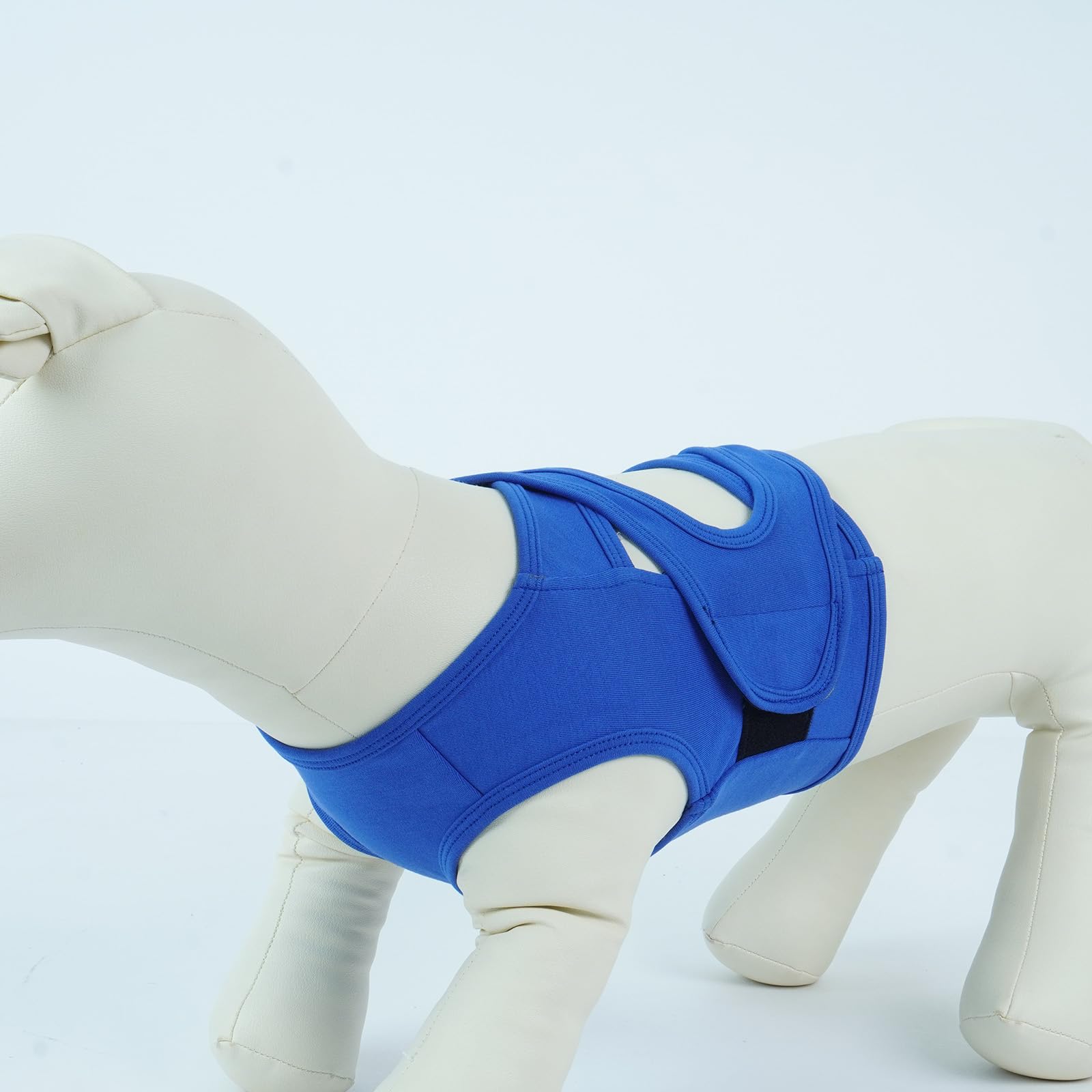 OUOBOB M Dog Post-Surgery Recovery Suit, Anti-Lick Chest Protector, Blue