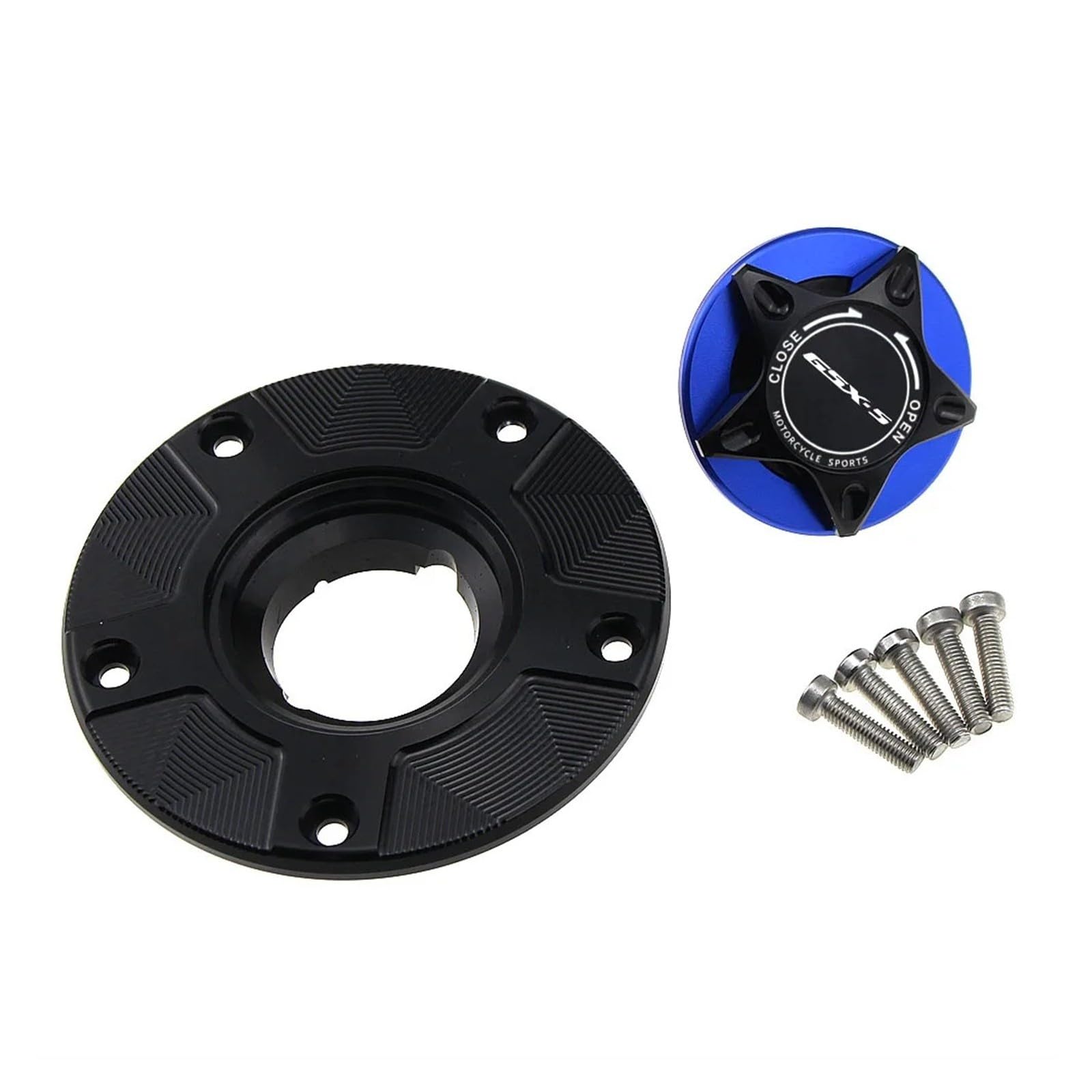 Keyless motocykl pokrywa zbiornika paliwa pasuje do GSXR 600 750 1000 GSXS750 GSXS1000 HAYABUSA GSX1300R SV650 SV1000 Śruba(Srebro)