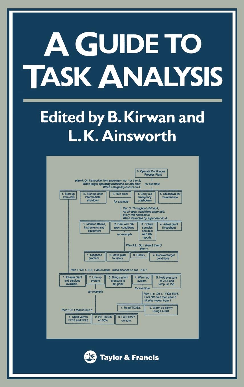 A Guide To Task Analysis: The Task Analysis Working Group: Kirwan, B ...