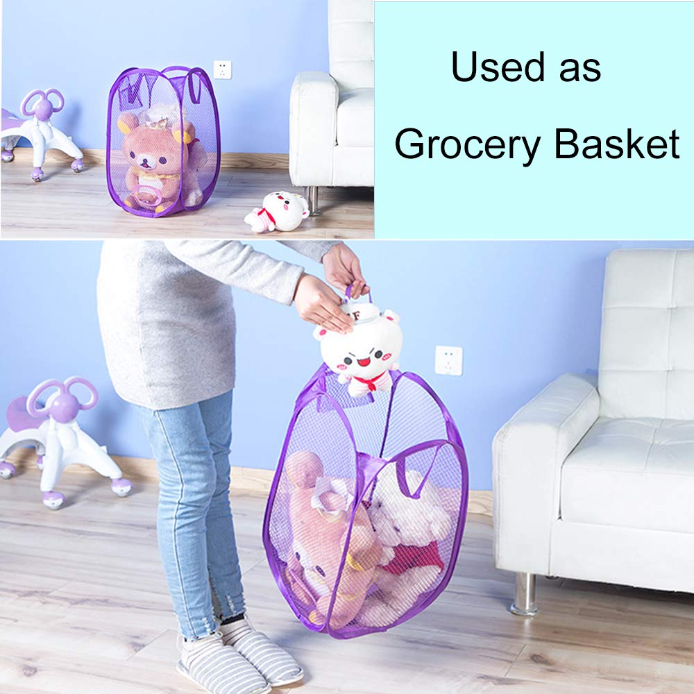 Cesto Portabiancheria Pieghevole In Rete - Rosa, Portatile Per Camera O Viaggi - Foto 10