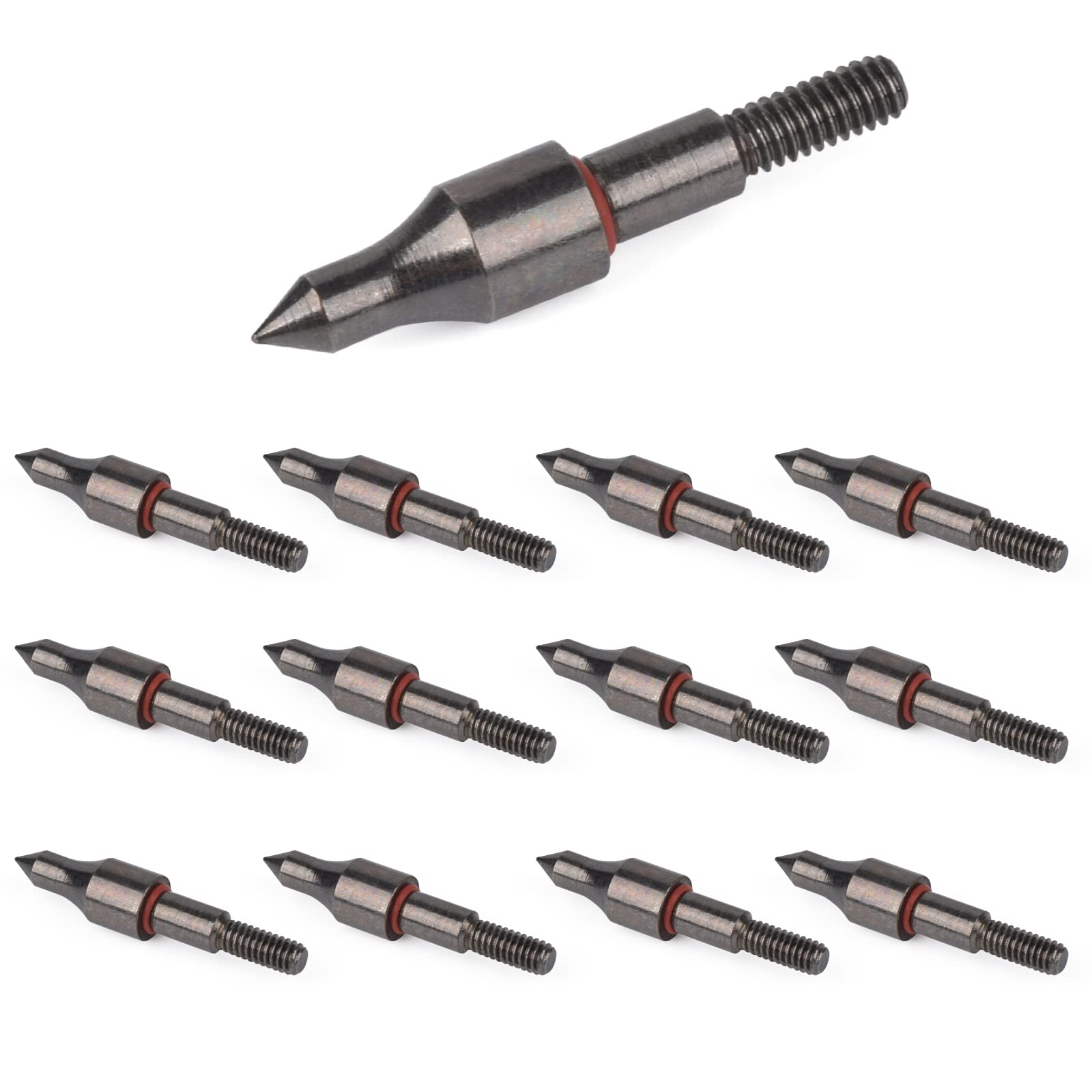 12pcs 100grn Schwarze Schraube in Praxis Breitspitzen Pfeilspitzen, Bogenschießen Bullet Field Punkte, kleine Spiel Armbrüste Compound Bögen Pfeil Tipps für Targeting üben Jagd schwarz
