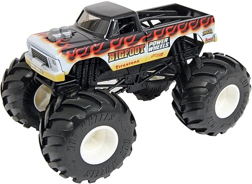DieCast Hotwheels Monster Trucks Bigfoot Negro, escala 124