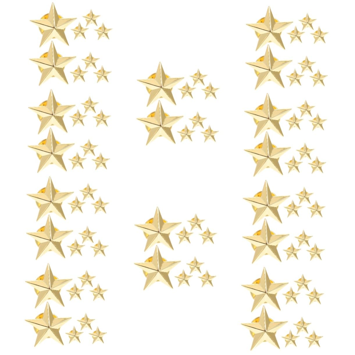 SOIMISS Pentagramm-Abzeichen 4. Juli-Pin Veteranen-Tagesstern-Anstecknadel stecksteine kinder bescherung weihnachten Stern-Brosche-Clip Broschenclip für Kinder Legierung Golden