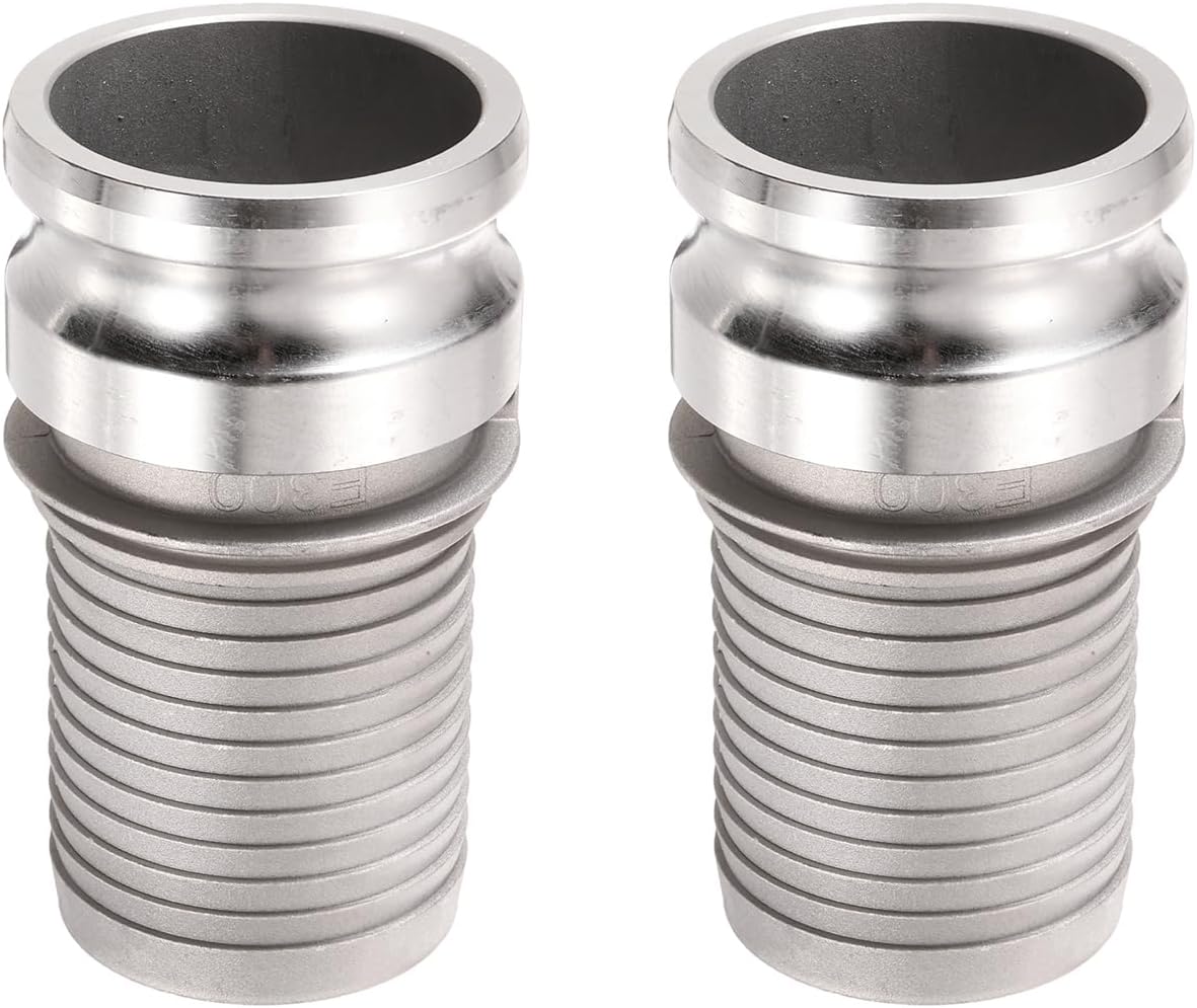 PATIKIL 2 Pack Aluminum Cam Lock Fittings - Male Adapter x Female NPT Thread, Quick Disconnect Coupling Cam Lock Hose Fitting, Corrosion Resistant (3 Inch Part E Cam Groove Type)