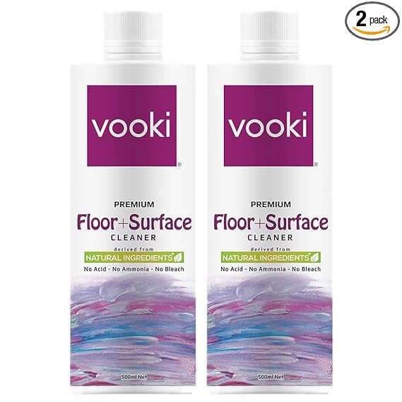 Vooki Ecofriendly Disinfectant Floor & Surface Cleaner, Green Chemistry - 500ml Each (Pack of 2)