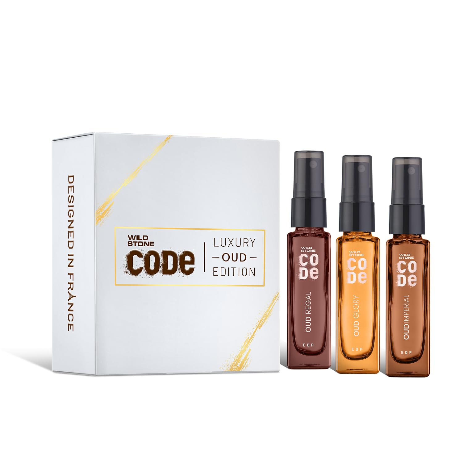 Wild Stone CODE OUD Discovery Set For Men | 3x8ml EDP Luxury Perfumes | Regal, Imperial & Glory | Travel-Friendly | Premium Pack with Glass Bottles | Long-Lasting & Old Money Oud Fragrances-image-8