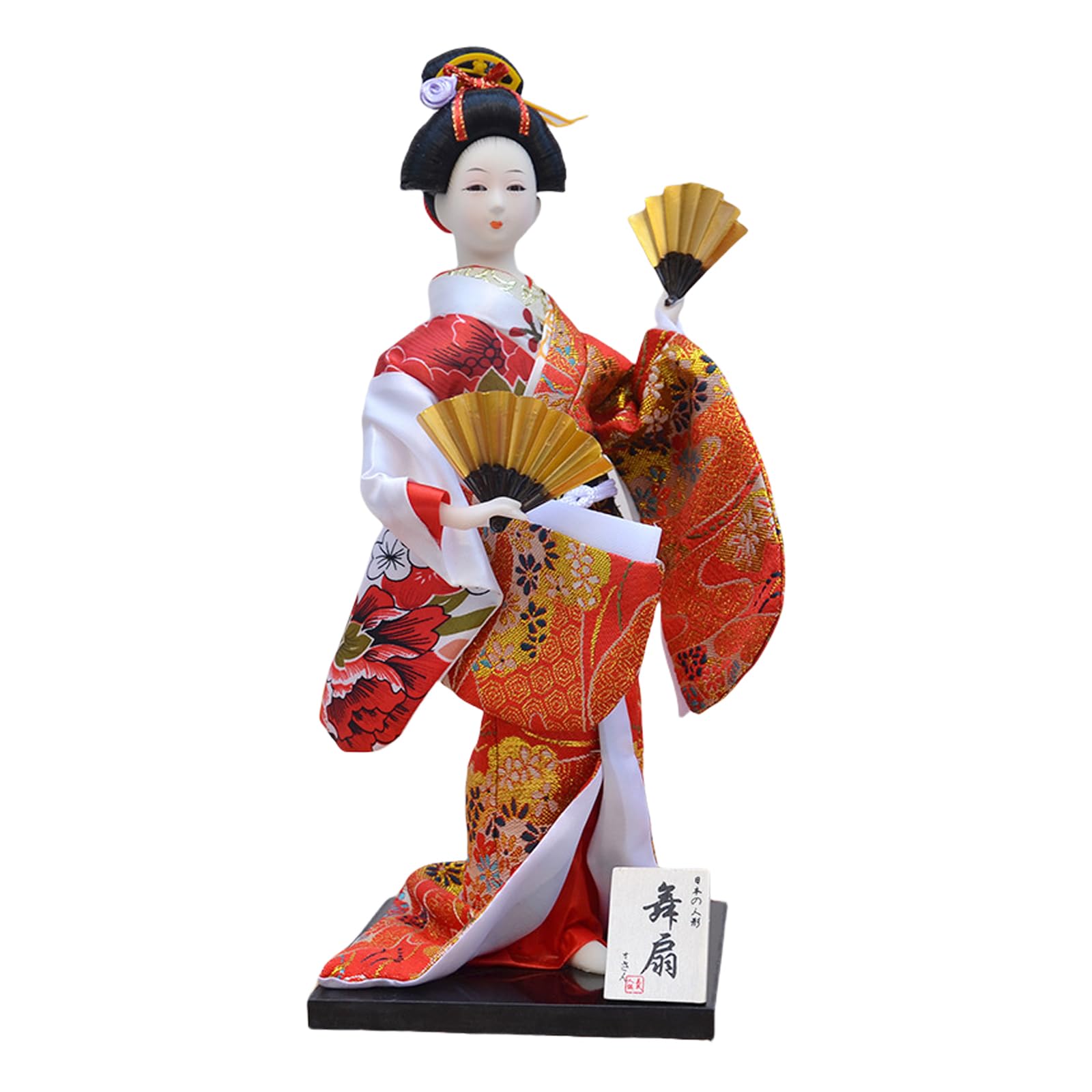 Figurine De Poupées Kimono Japonaises De 30 Cm pour Les Décorations De Bureau À Domicile avec Base De Durabilité Et Décorations Japonaises De Couleurs Vives