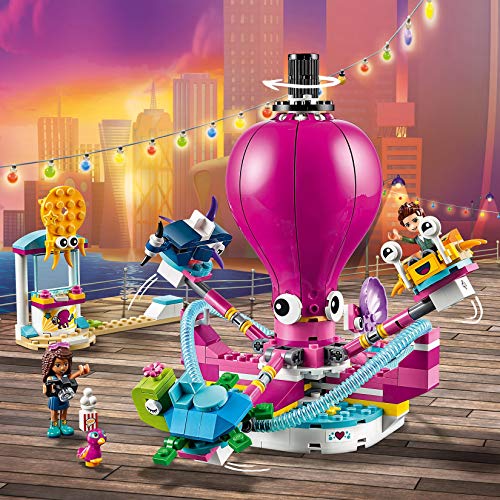 LEGO Friends - Pulpo Mecánico, Juguete Divertido de Construcción Giratorio para Niñas y Niños de más de 7 Años con Mini Muñeca de Andrea (41373)