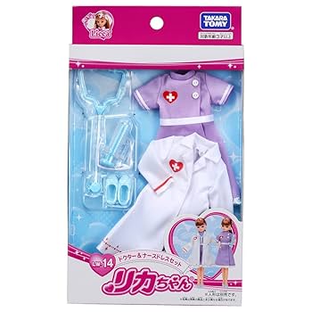 Takara Tomy - タカラトミー　LT-15　ナースリカちゃん人形1点　キラかみドレスセット2点 Takara Tomy - タカラトミー LT-15 ナースリカちゃん人形1点