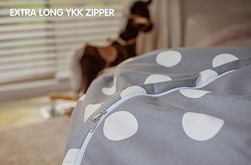 Miniatura 140 de WEKAPO - Puf con cremallera para guardar juguetes de peluche, hecho de lona de algodón de alta calidad, extragrande de 38 pulgadas, ideal para los