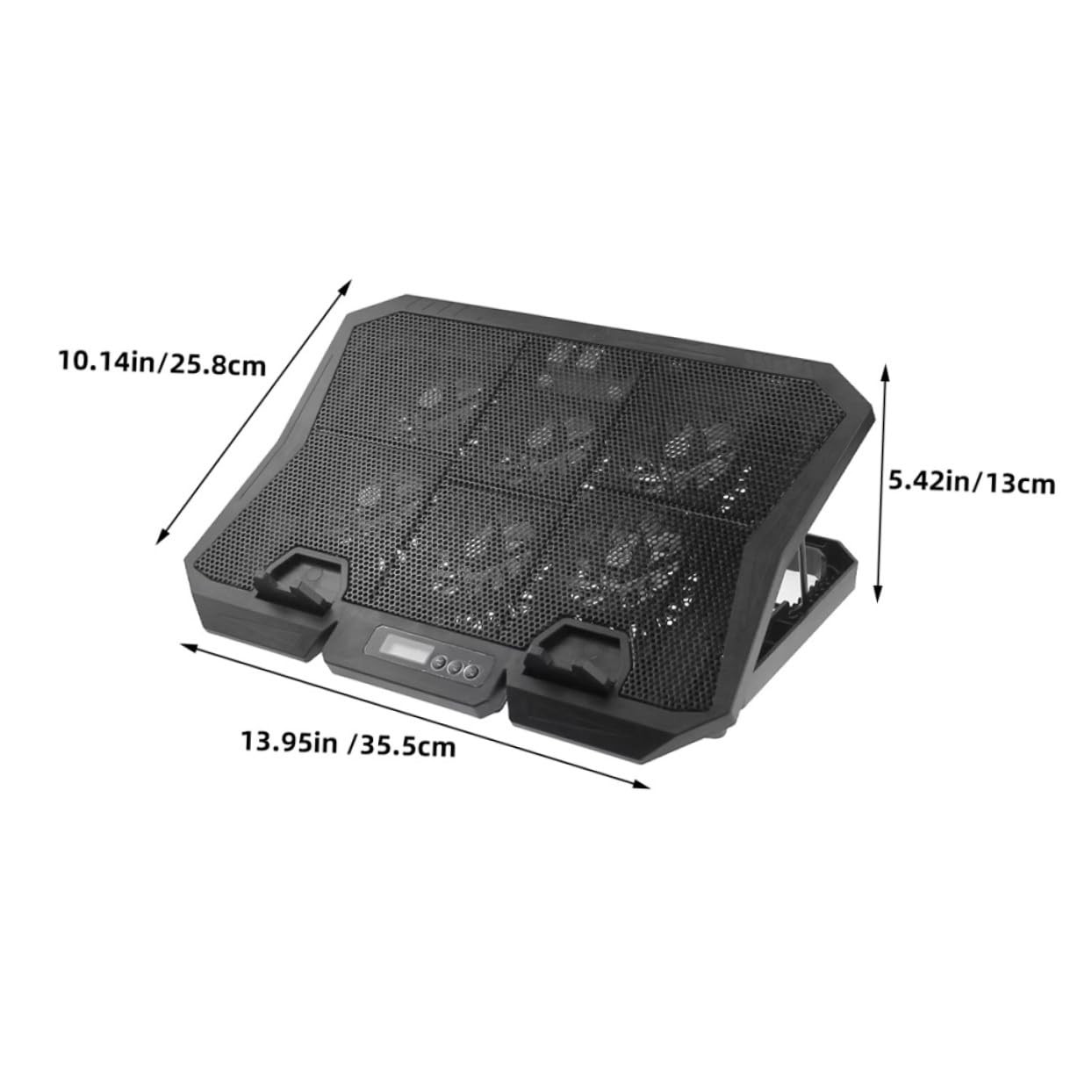DOITOOL Laptop Holder with Quiet Cooling Fans Adjustable Height Laptop Stand Portable Pc Cooler for Work Study Travel