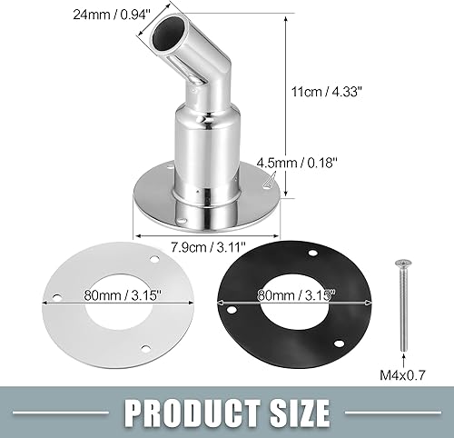 Miniatura 4 de Tubo de escape a través del casco con tornillos y tuercas para tubo de tubo de acero inoxidable de 0.945 in 0.94 pulgadas