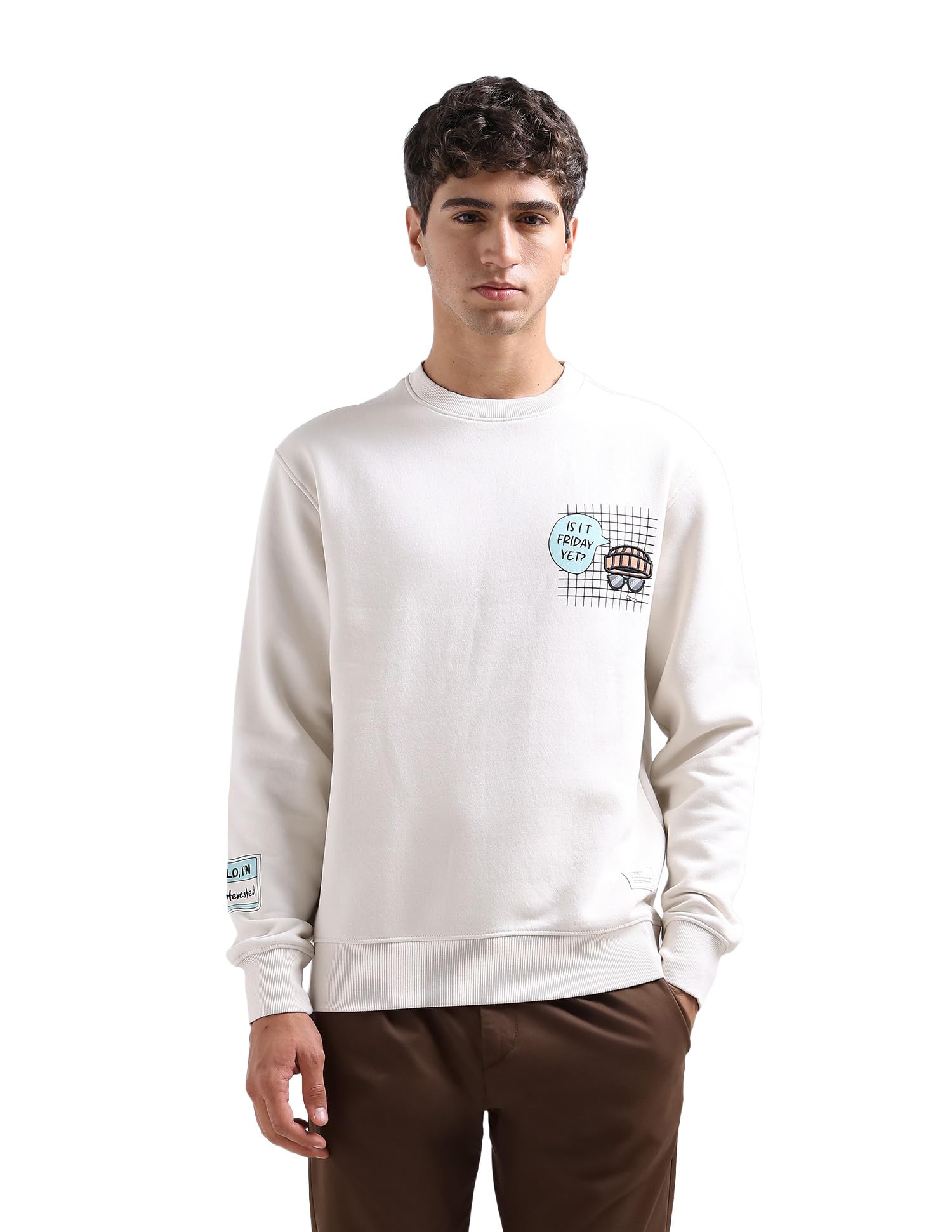 flying machine Men's Relaxed Fit Sweatshirt| Printed-picture-42