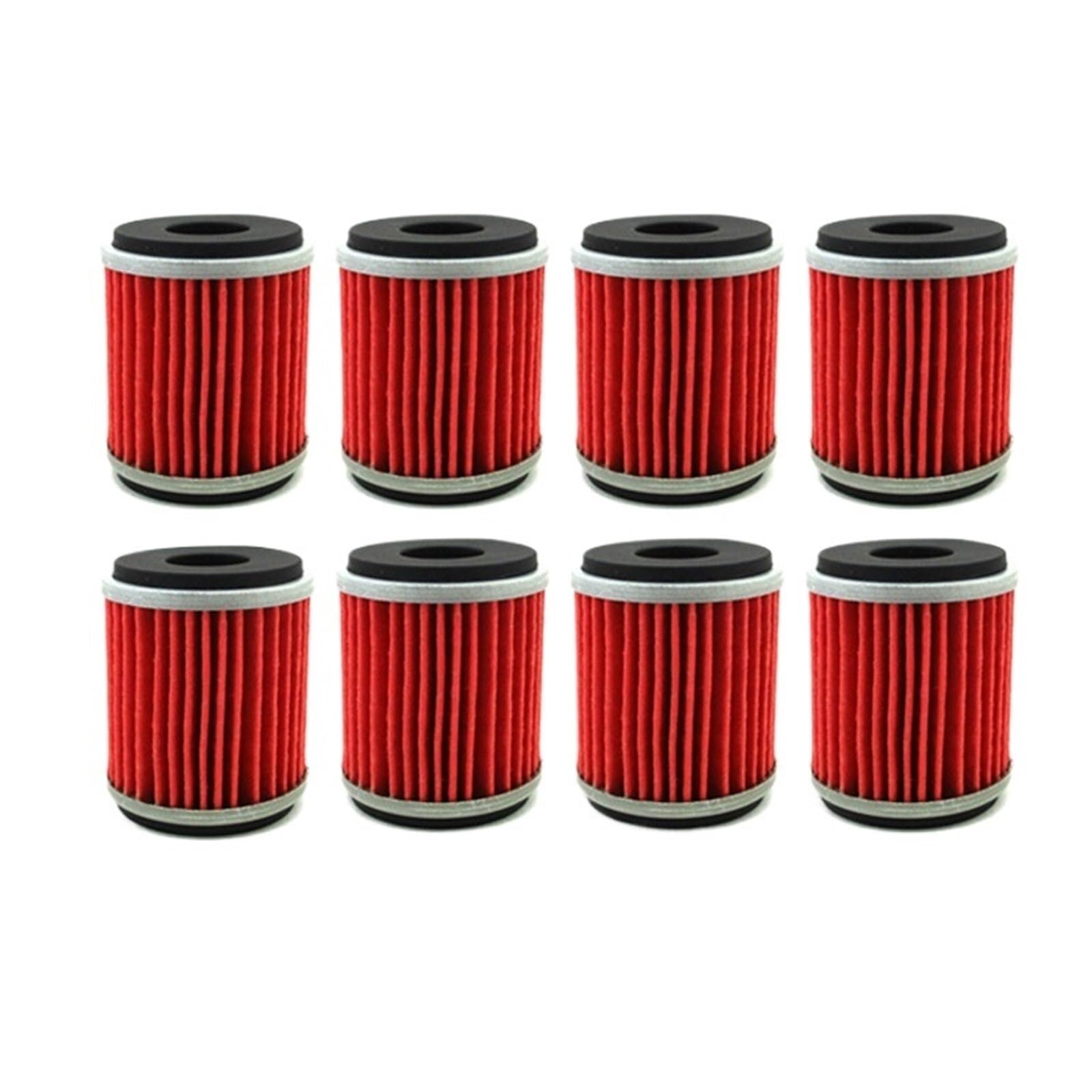 Motocyklowe Filtr Filtr oleju pasuje do Yamaha WR250 WR450 WR250X YFZ450 YFZ450R YFZ450X YZ250 YZ450 XT250 YBR250 YFM250R Motocyklowe filtry oleju(8pcs)