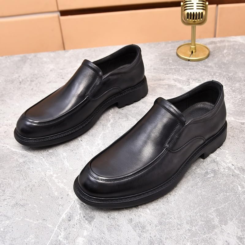 Men's Leather Slip-on Dress Shoes Comfort Business Casual Oxford Shoes Walking Office Loafers Work Flats4