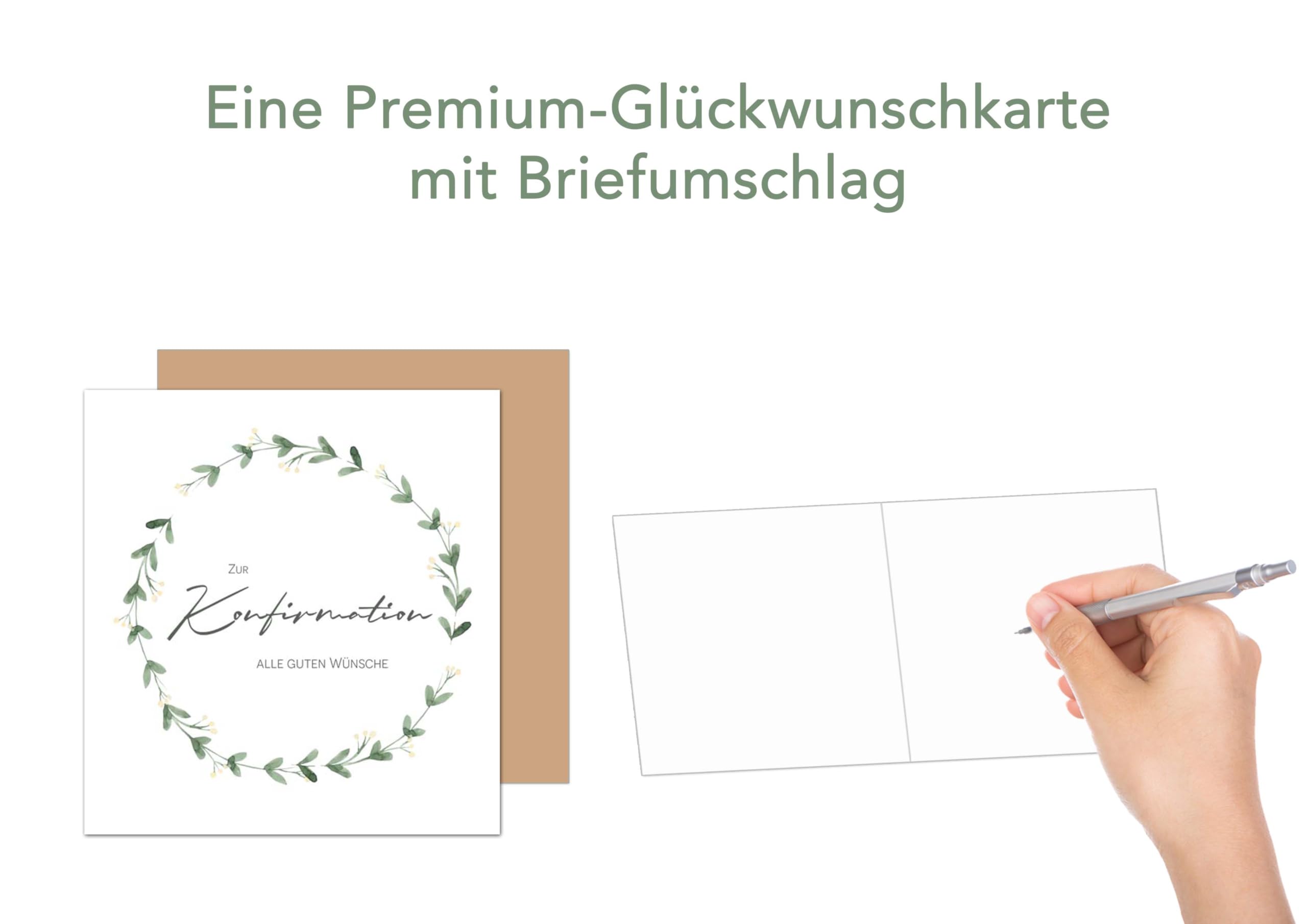 Edition Seidel Premium Konfirmationskarte – Quadratische Glückwunschkarte Mit Umschlag Für Jungen & Mädchen