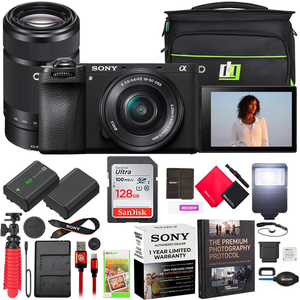 Amazon.com : Sony a6700 Alpha APS-C 4K Mirrorless Camera w/ 2 Lens