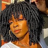 BECUS Dreadlock Wig For Black Women And Men Black Braided Wigs Faux Locs Wig For Women And Men Twist