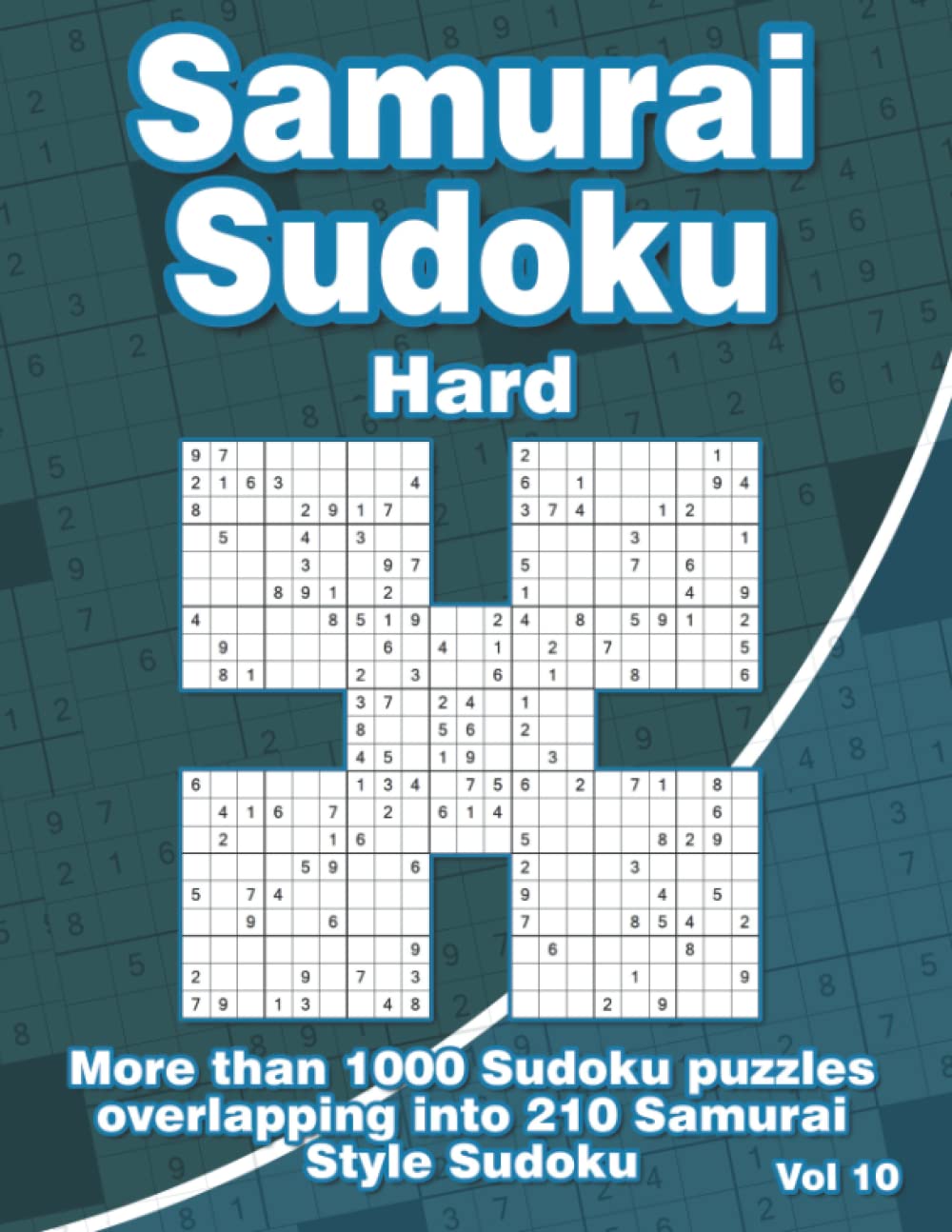 Hard Samurai Sudoku Puzzle Book Large Print: Difficult Sudoku Puzzle Book with 210 Samurai Style Puzzles for Adults