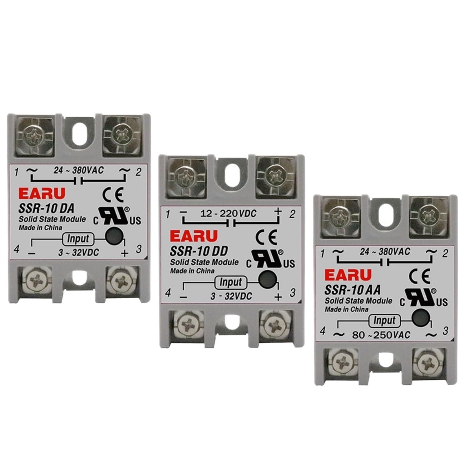 1 Uds SSR-25DA SSR-40DA SSR-25AA SSR-40AA SSR-40DD SSR 10A 25A 40A DD DA AA módulo de relé de estado sólido for Control de temperatura PID(DD,SSR-40A)