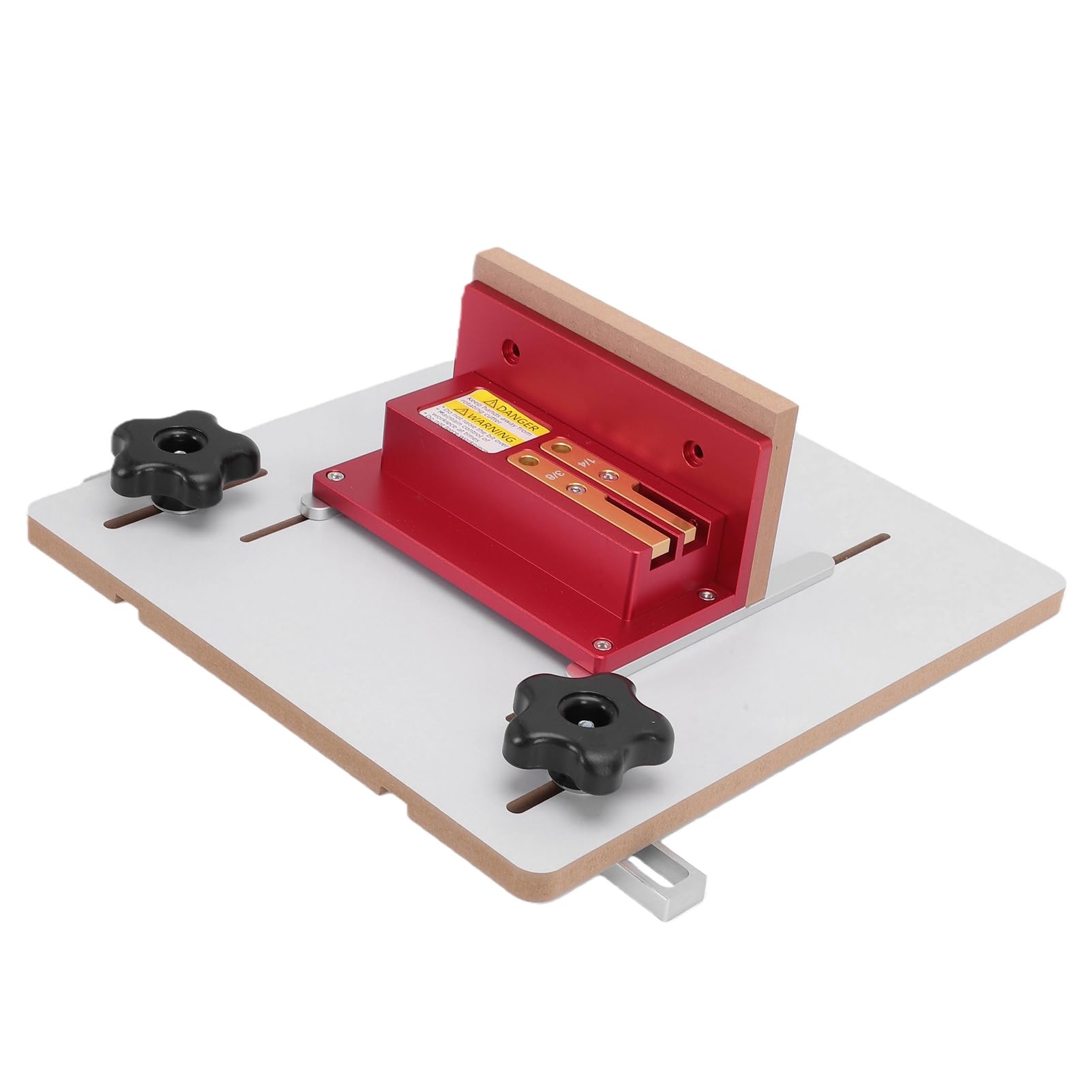 banapoy Plantilla para Juntas de Caja de Mesa de Enrutador, Plantilla para Juntas de Dedo con Llaves de Latón de 1/4 3/8 1/2", de Caja de Indexación Ajustables con Ranura de Inglete de 3/4", para