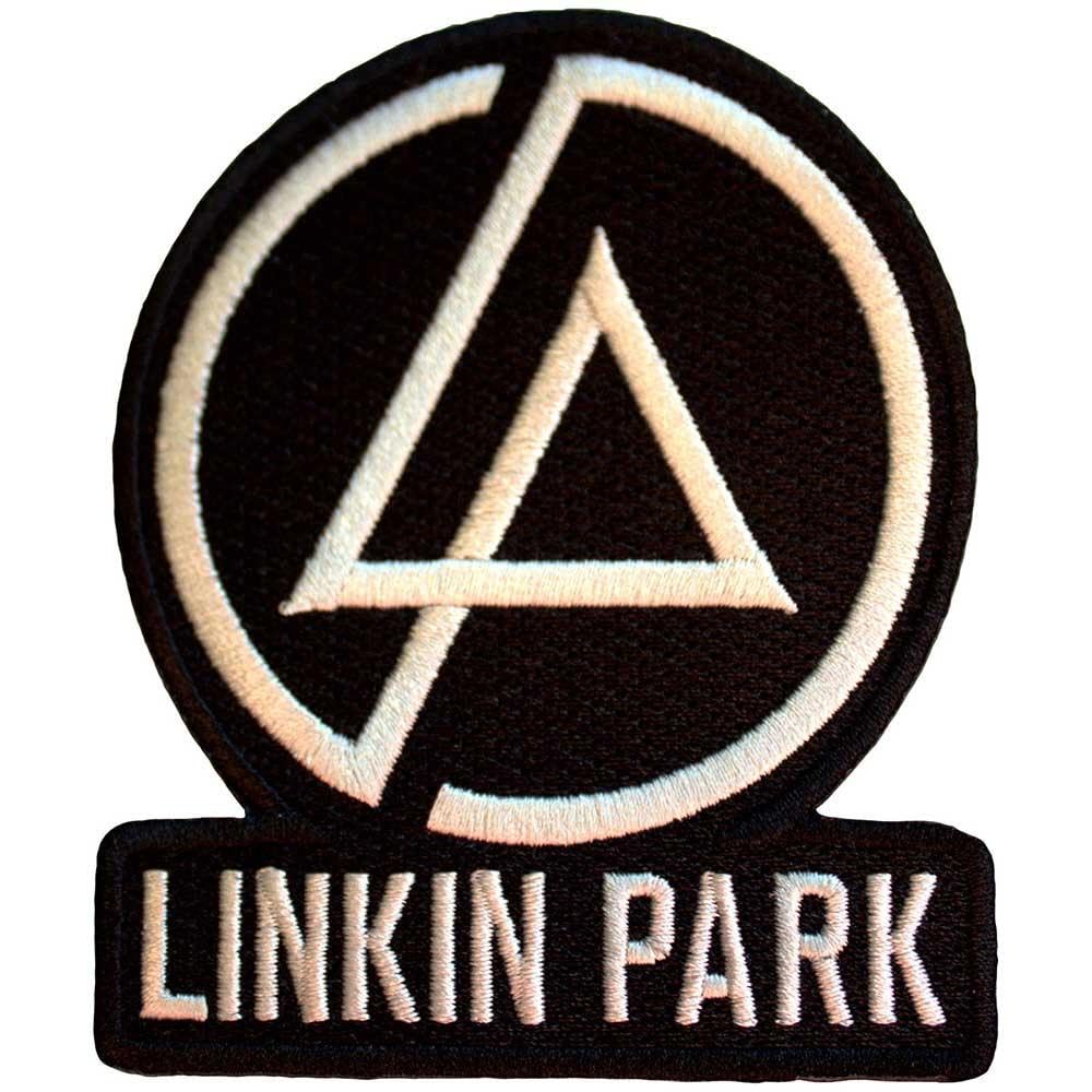 Linkin Park Logo Woven Concentric Text Iron On Patch (One Size) (Black/Beige)