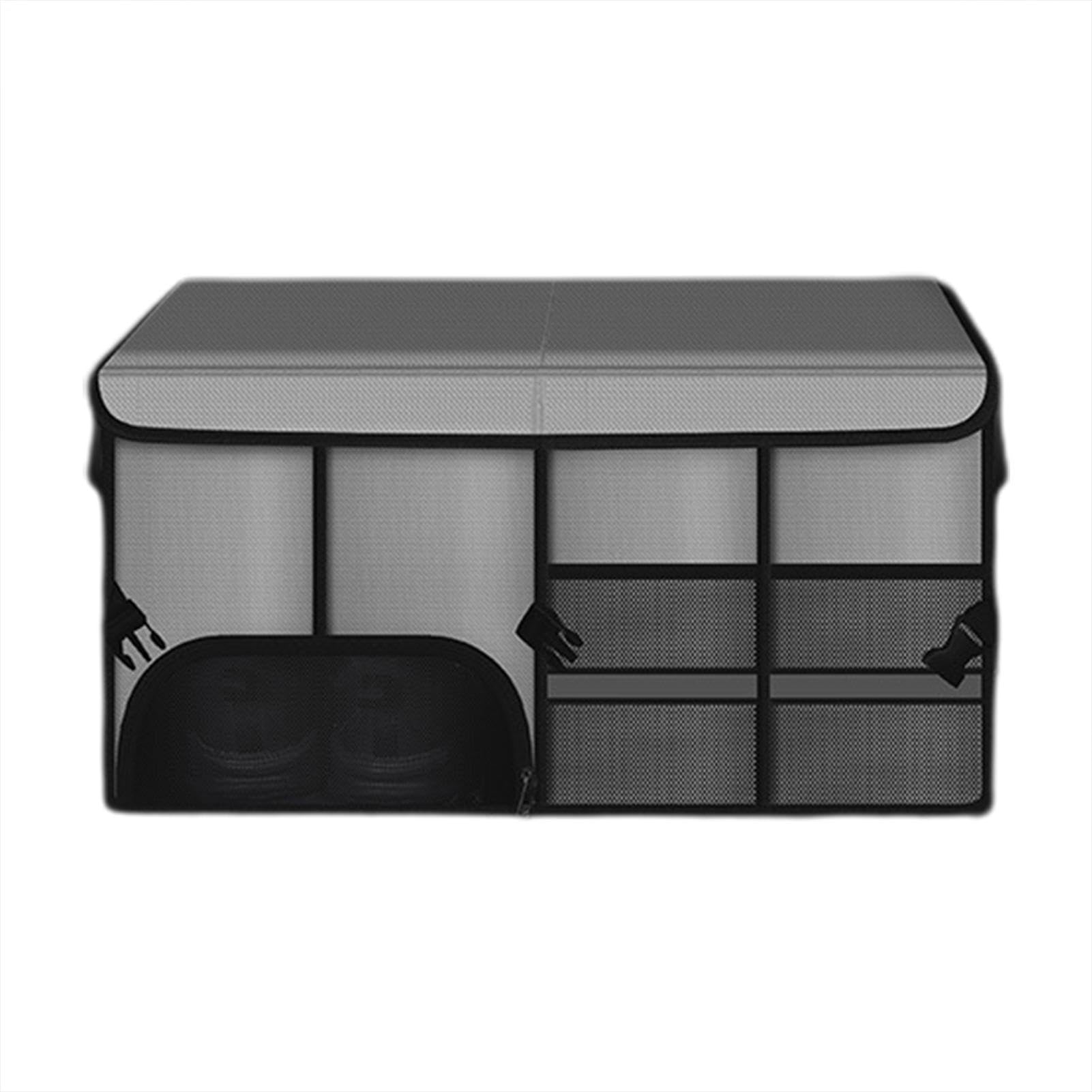 Organizer per bagagliaio pieghevole, scatola portaoggetti pieghevole per | Scatola portaoggetti portatile con maniglia, organizer in tessuto Oxf