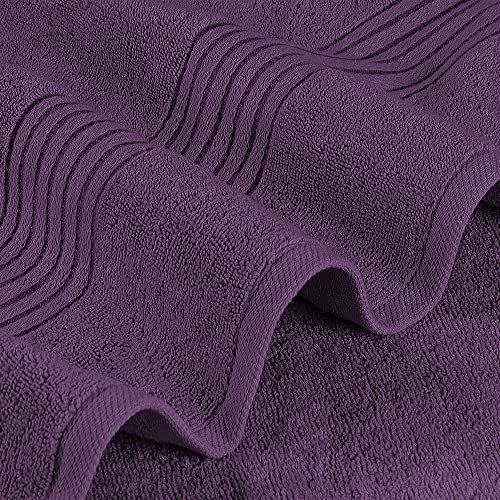 Image of Utopia Towels - Bath Towels Set, Plum - Luxurious 700 GSM 100% Ring Spun Cotton - Quick Dry, Highly Absorbent, Soft Feel Towels, Perfect for Daily Use (4-Pack)